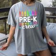 Pre-K Crew Teacher Team Squad Hello Back School Graduation Women's Comfort Colors T-Shirt Gray Pre-K Crew Teacher Team Squad Hello Back School Graduation Women's Comfort Colors T-Shirt Gray