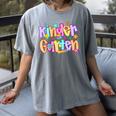 Preppy Kindergarten First Day Of School Teachers Girls Boys Women's Comfort Colors T-Shirt Gray Preppy Kindergarten First Day Of School Teachers Girls Boys Women's Comfort Colors T-Shirt Gray