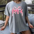 Preppy Pre k Back To School Pre-k Teachers Girls Cute Bow Women's Comfort Colors T-Shirt Gray