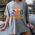 Preschool Boo Crew Preschool Halloween Teacher Kids Women's Comfort Colors T-Shirt Gray