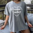 Preschool Teacher Heart Word Cloud Women's Comfort Colors T-Shirt Gray Preschool Teacher Heart Word Cloud Women's Comfort Colors T-Shirt Gray