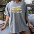 Progress Over Perfection Motivational Teacher Tee Women's Comfort Colors T-Shirt Gray Progress Over Perfection Motivational Teacher Tee Women's Comfort Colors T-Shirt Gray