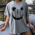 Pumpkin Artist Halloween Art Teacher Women's Comfort Colors T-Shirt Gray