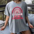 Rainbow Retro Homeschool Mom Teacher I Teach In My Pajamas Women's Comfort Colors T-Shirt Gray Rainbow Retro Homeschool Mom Teacher I Teach In My Pajamas Women's Comfort Colors T-Shirt Gray