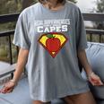Real Superheroes Don't Wear Capes Teacher Shirt Teaching Te Women's Comfort Colors T-Shirt Gray Real Superheroes Don't Wear Capes Teacher Shirt Teaching Te Women's Comfort Colors T-Shirt Gray