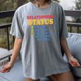 Relationship Status Single Married Hot Teacher Women's Comfort Colors T-Shirt Gray