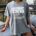Relationship Status Taken By Super Hot Teacher Women's Comfort Colors T-Shirt Gray Relationship Status Taken By Super Hot Teacher Women's Comfort Colors T-Shirt Gray