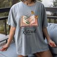 Retired 2025 A New Chapter Begins Retirement Teacher Book Women's Comfort Colors T-Shirt Gray Retired 2025 A New Chapter Begins Retirement Teacher Book Women's Comfort Colors T-Shirt Gray
