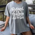 Retired PE Teacher Legend Left The Gym Physical Education Women's Comfort Colors T-Shirt Gray