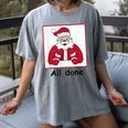 Retro All Done Christmas Special Ed Teacher Team Santa Women Women's Comfort Colors T-Shirt Gray Retro All Done Christmas Special Ed Teacher Team Santa Women Women's Comfort Colors T-Shirt Gray