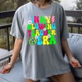 Retro Groovy In My Glowing Teacher Era Happy Teacher's Day Women's Comfort Colors T-Shirt Gray Retro Groovy In My Glowing Teacher Era Happy Teacher's Day Women's Comfort Colors T-Shirt Gray