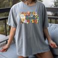 Retro Grovvy Coffee Teach Repeat Teacher Women's Comfort Colors T-Shirt Gray