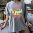 Retro Helping Small Hands Do Big Things Teacher Appreciation For Men Women Women's Comfort Colors T-Shirt Gray Retro Helping Small Hands Do Big Things Teacher Appreciation For Men Women Women's Comfort Colors T-Shirt Gray