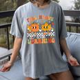 Retro Pumpkin Fall In Love With Learning Autumn Teacher Women's Comfort Colors T-Shirt Gray