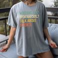 Retro Scientist Warning May Talk About Science Teacher Women's Comfort Colors T-Shirt Gray