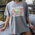 Retro Special Education Squad Groovy Dream Team SPED Teacher Women's Comfort Colors T-Shirt Gray Retro Special Education Squad Groovy Dream Team SPED Teacher Women's Comfort Colors T-Shirt Gray