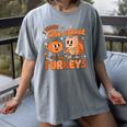 Retro I Teach The Cutest Turkey Thanksgiving Pumpkin Teacher Women's Comfort Colors T-Shirt Gray Retro I Teach The Cutest Turkey Thanksgiving Pumpkin Teacher Women's Comfort Colors T-Shirt Gray
