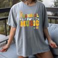 Retro Thankful For Music Floral Music Teacher Thanksgiving Men Women Women's Comfort Colors T-Shirt Gray