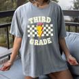 Retro Third Grade Teacher Lightning Bolt Pencil Teacher Kids Women's Comfort Colors T-Shirt Gray Retro Third Grade Teacher Lightning Bolt Pencil Teacher Kids Women's Comfort Colors T-Shirt Gray