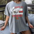 Running On Coffee And Christmas Cheer Lover Teacher For Men Women Kids Women's Comfort Colors T-Shirt Gray