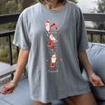 Santa Yoga Poses For Yogi Teacher Christmas Yoga Poses Women's Comfort Colors T-Shirt Gray Santa Yoga Poses For Yogi Teacher Christmas Yoga Poses Women's Comfort Colors T-Shirt Gray