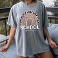 School Psych Teacher School Psychologist Leopard Rainbow Women's Comfort Colors T-Shirt Gray School Psych Teacher School Psychologist Leopard Rainbow Women's Comfort Colors T-Shirt Gray