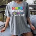 School Psychologist Is a Work Of Heart Teacher LSSP Doctor Women's Comfort Colors T-Shirt Gray