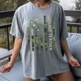 Science Teacher Camo American Flag Back To School Women's Comfort Colors T-Shirt Gray