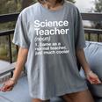 Science Teacher Definition Back To School First Day Women's Comfort Colors T-Shirt Gray