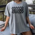 Second Grade Checkered Teacher 1st Day Back To School Women Women's Comfort Colors T-Shirt Gray Second Grade Checkered Teacher 1st Day Back To School Women Women's Comfort Colors T-Shirt Gray