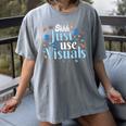 Shhh Just Use Visuals SPED Special Education Teacher Men Women Women's Comfort Colors T-Shirt Gray Shhh Just Use Visuals SPED Special Education Teacher Men Women Women's Comfort Colors T-Shirt Gray