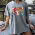 You Are Smart Brave Strong Kind Loved Motivation Teacher Kid Women's Comfort Colors T-Shirt Gray