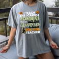 Social Studies Teacher Teach Scariest Zombies On Graveyard For Men Women Women's Comfort Colors T-Shirt Gray