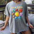 Solar System Cute Face Planets Space Science Teacher School Women's Comfort Colors T-Shirt Gray Solar System Cute Face Planets Space Science Teacher School Women's Comfort Colors T-Shirt Gray