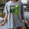 Solve The Problem Skeleton Teacher Halloween Math Six Seven Women's Comfort Colors T-Shirt Gray Solve The Problem Skeleton Teacher Halloween Math Six Seven Women's Comfort Colors T-Shirt Gray