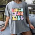 Soul Bleach Teacher Staff First Day Of School Last Hugs & High Fives Lunch Lady Vibes Blue Classic Fit Women's Comfort Colors T-Shirt Gray Soul Bleach Teacher Staff First Day Of School Last Hugs & High Fives Lunch Lady Vibes Blue Classic Fit Women's Comfort Colors T-Shirt Gray