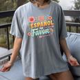 Spanish Teacher Maestra Dimelo En Espanol Por Favor Women's Comfort Colors T-Shirt Gray