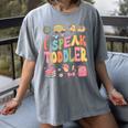 I Speak Toddler Teacher Pre-K Frist Day Back To School Women's Comfort Colors T-Shirt Gray I Speak Toddler Teacher Pre-K Frist Day Back To School Women's Comfort Colors T-Shirt Gray