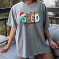 SPED Squad Special Education Teacher Autism Christmas Women Women's Comfort Colors T-Shirt Gray