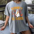 Spooky ESL Teacher Ghost Halloween School Women Women's Comfort Colors T-Shirt Gray Spooky ESL Teacher Ghost Halloween School Women Women's Comfort Colors T-Shirt Gray