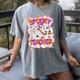 Spooky Teacher Ghost Pencil Teacher Halloween Teacher Women's Comfort Colors T-Shirt Gray Spooky Teacher Ghost Pencil Teacher Halloween Teacher Women's Comfort Colors T-Shirt Gray