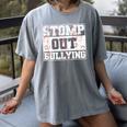 Stomp Out Bullying Back To School Education Teacher Women's Comfort Colors T-Shirt Gray Stomp Out Bullying Back To School Education Teacher Women's Comfort Colors T-Shirt Gray