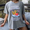 Superhero Sidekick Teaching Teach School Teacher Assistant Women's Comfort Colors T-Shirt Gray