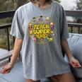 Superhero Teacher I Teach Super Heroes Women's Comfort Colors T-Shirt Gray Superhero Teacher I Teach Super Heroes Women's Comfort Colors T-Shirt Gray