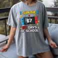 I Survived 67 Days Of School 67 Teacher Squad Matching Women's Comfort Colors T-Shirt Gray