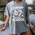 I Survived 67 Days Of School Teachers Students Women's Comfort Colors T-Shirt Gray