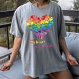 It Takes a Big Heart To Shape Little Minds Teacher Women's Comfort Colors T-Shirt Gray