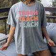 Teach Compassion Kindness Confidence For Teacher Women's Comfort Colors T-Shirt Gray Teach Compassion Kindness Confidence For Teacher Women's Comfort Colors T-Shirt Gray