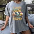 I Teach The Cutest Owls On The Branch Teacher Fall Autumn Women's Comfort Colors T-Shirt Gray I Teach The Cutest Owls On The Branch Teacher Fall Autumn Women's Comfort Colors T-Shirt Gray