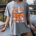 I Teach The Cutest Pumpkins Halloween Fall Teacher Women Women's Comfort Colors T-Shirt Gray I Teach The Cutest Pumpkins Halloween Fall Teacher Women Women's Comfort Colors T-Shirt Gray